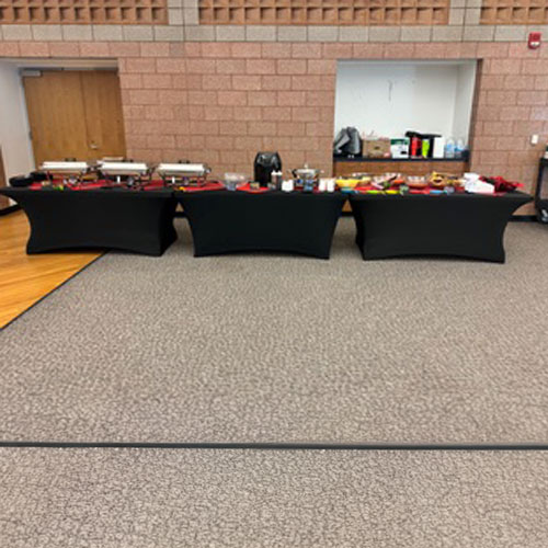 Outdoor catering setup